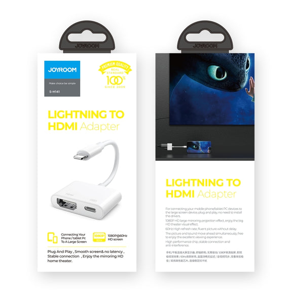 JOYROOM S-H141 1080P 8 Pin to HDMI Converter Adapter(White)
