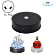 20cm Electric Rotating Turntable Display Stand LED Light Video Shooting Props Turntable, Power Plug:220V AU Plug(Black) - free shipping - PMC TechLife - Order now!