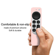 Silicone Protective Case Cover with Rope For Apple TV 4K 4th Siri Remote Controller(Sky Blue)