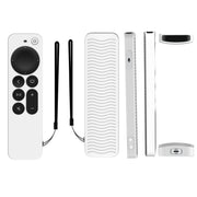 Silicone Protective Case Cover For Apple TV 4K 4th Siri Remote Controller(Luminous White)