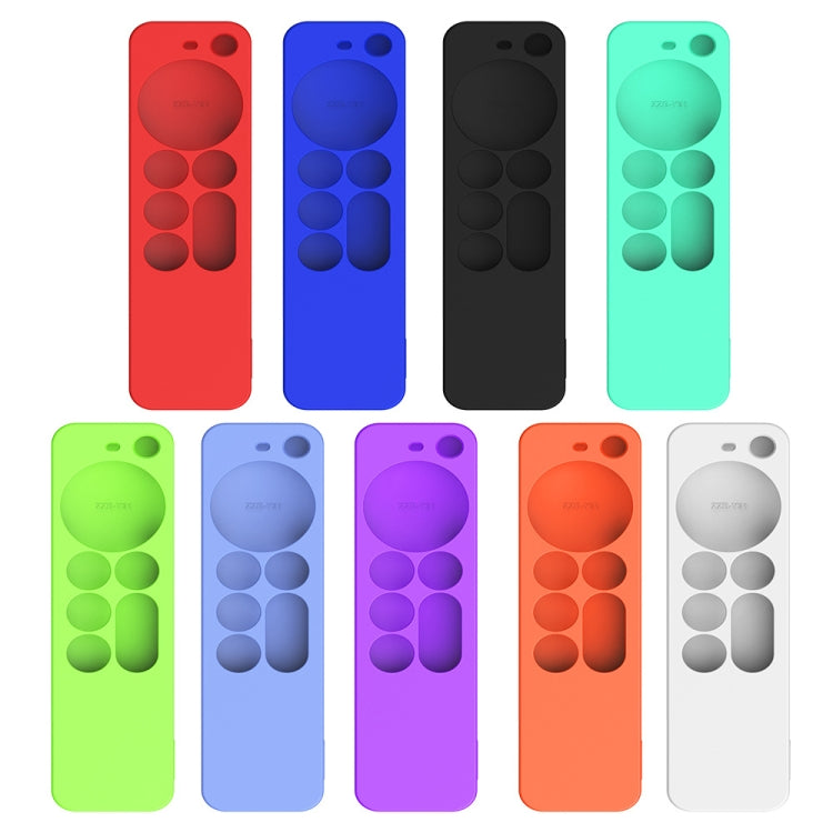 Silicone Protective Case Cover For Apple TV 4K 4th Siri Remote Controller(Blue)