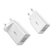 WK WP-U56 2A Dual USB Fast Charging Travel Charger Power Adapter, EU Plug