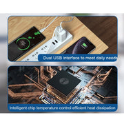 WK WP-U56 2A Dual USB Fast Charging Travel Charger Power Adapter, EU Plug