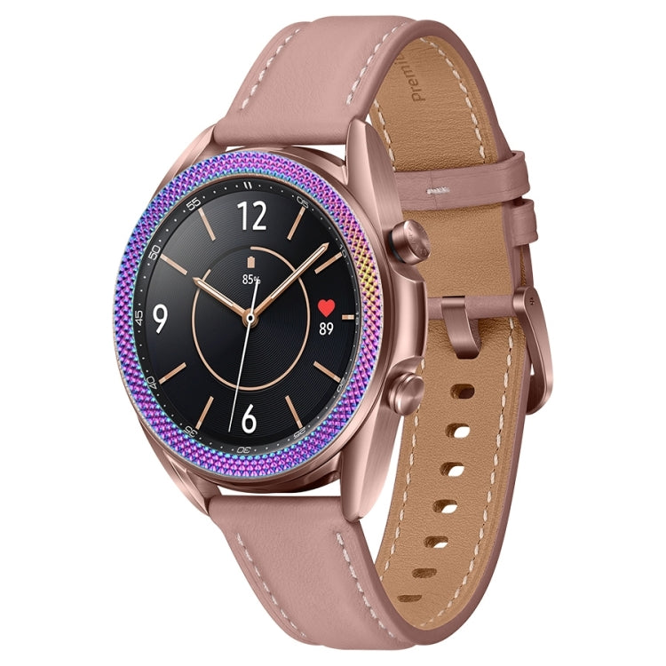 For Samsung Galaxy Watch 3 41mm Smart Watch Rhombus Texture Bezel Ring(Colorful) - Watch Cases by ENKAY