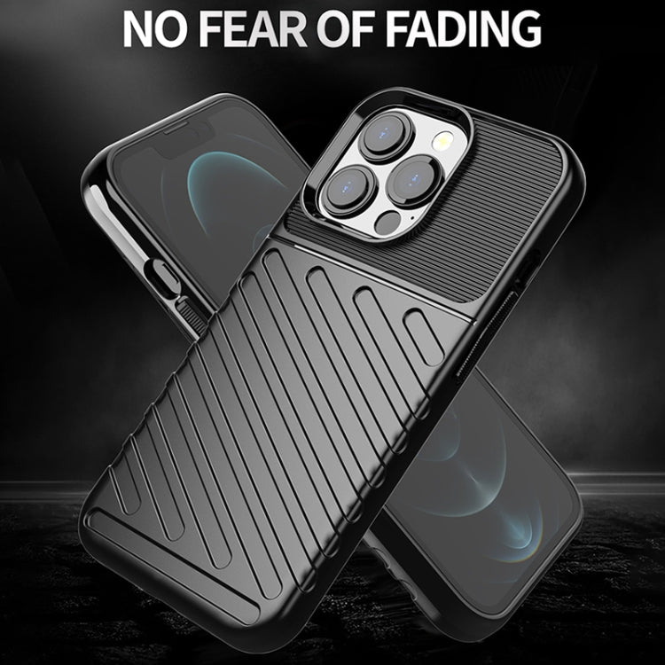 For iPhone 13 Pro Thunderbolt Shockproof TPU Soft Case (Black)