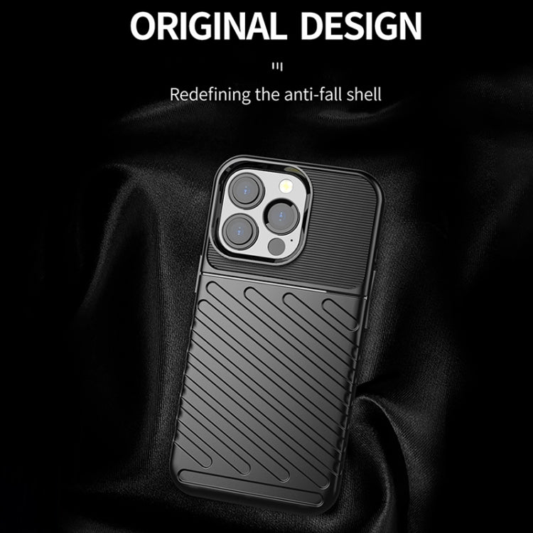 For iPhone 13 Pro Thunderbolt Shockproof TPU Soft Case (Black)