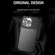 For iPhone 13 Pro Thunderbolt Shockproof TPU Soft Case (Black)