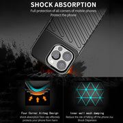 For iPhone 13 Pro Thunderbolt Shockproof TPU Soft Case (Black)