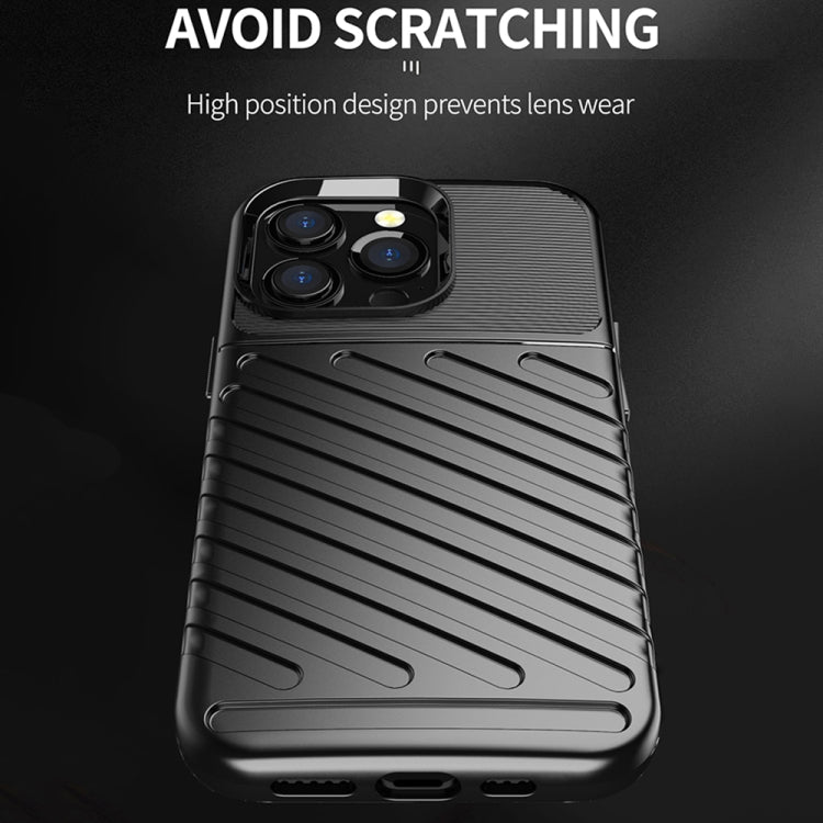 For iPhone 13 Pro Thunderbolt Shockproof TPU Soft Case (Black)