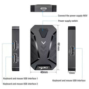 HXSJ V100+J900+P8 One-handed Keyboard + Programming Gaming Mouse + Keyboard Mouse Converter Set