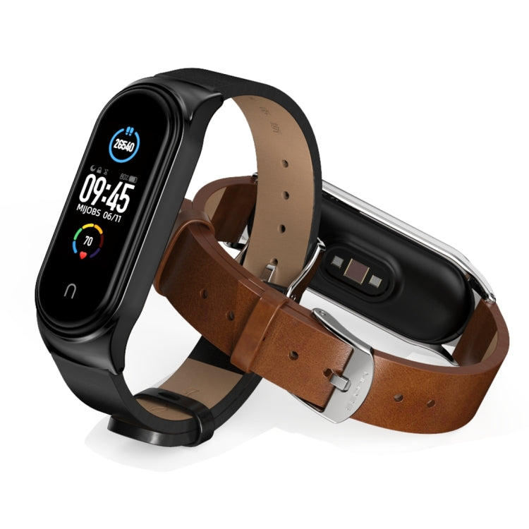 For Xiaomi Mi Band 6 / 5 / 4 / 3 Mijobs CS Microfiber Leather Watch Band(Black)