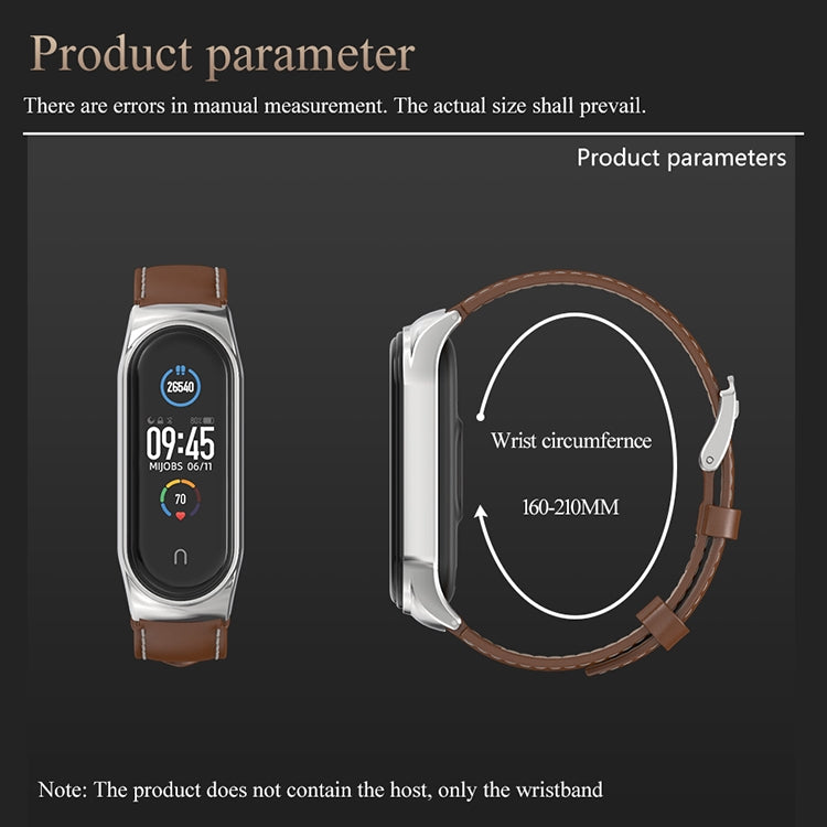 For Xiaomi Mi Band 6 / 5 / 4 / 3 Mijobs CS Microfiber Leather Watch Band(Black)