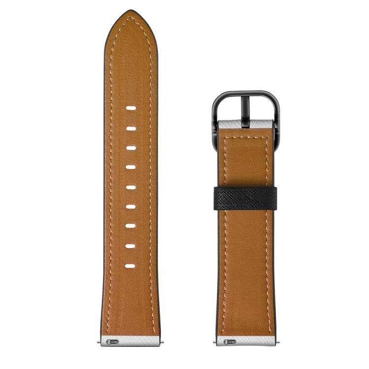 22mm For Xiaomi Haylou RT RS3 LS04 / LS05S Universal Printed Leather Watch Band(Rose) - Watch Bands by MIJOBS