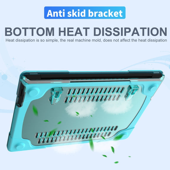 For Microsoft Surface Laptop 3 / 4 / 5 13.5 inch 1769 / 1867 / 1958 Cloth TPU + PC Two-color Anti-fall Laptop Protective Case(Sky Blue)