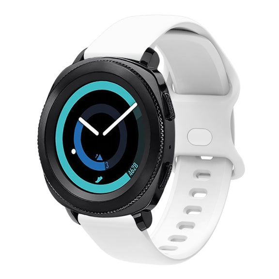 20mm For Amazfit GTS4 / GTS4 mini / GTS3 Universal Inner Back Buckle Perforation Silicone Watch Band(White) - Watch Bands by MIJOBS