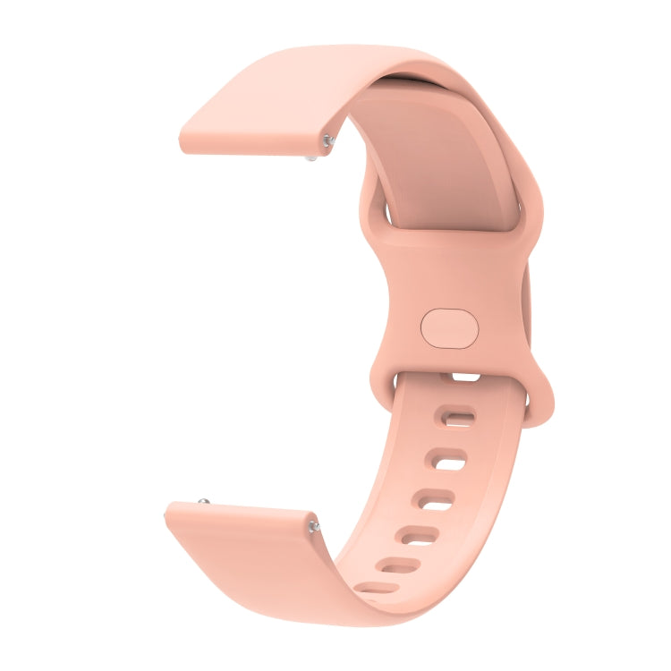 20mm For Amazfit GTS4 / GTS4 mini / GTS3 Universal Inner Back Buckle Perforation Silicone Watch Band(Pink) - Watch Bands by MIJOBS