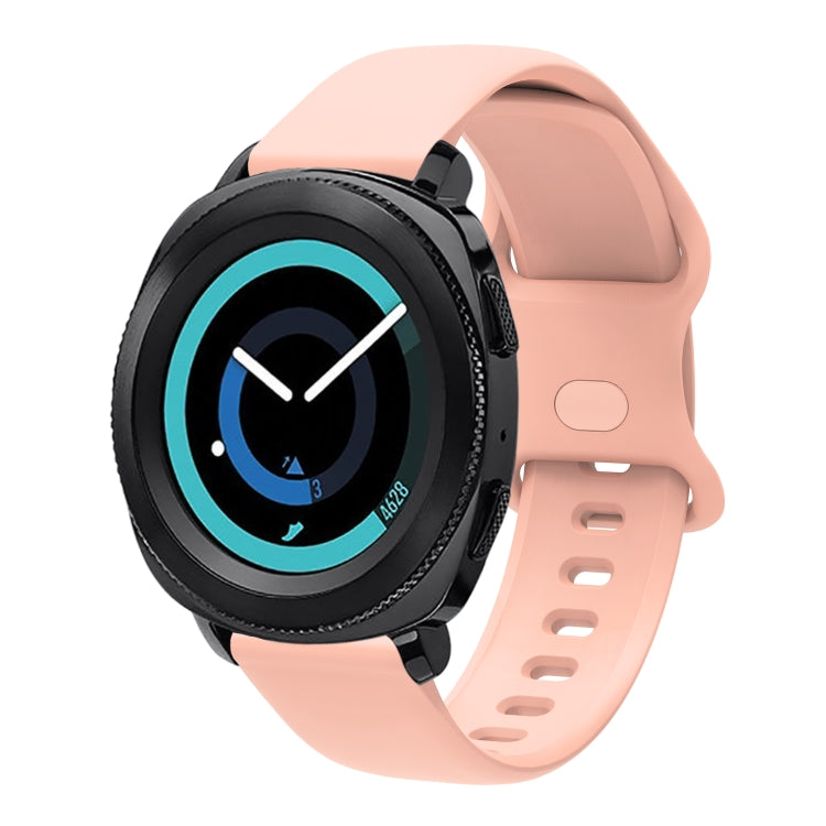 20mm For Amazfit GTS4 / GTS4 mini / GTS3 Universal Inner Back Buckle Perforation Silicone Watch Band(Pink) - Watch Bands by MIJOBS