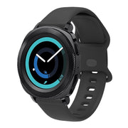 20mm For Amazfit GTS4 / GTS4 mini / GTS3 Universal Inner Back Buckle Perforation Silicone Watch Band(Black) - Watch Bands by MIJOBS
