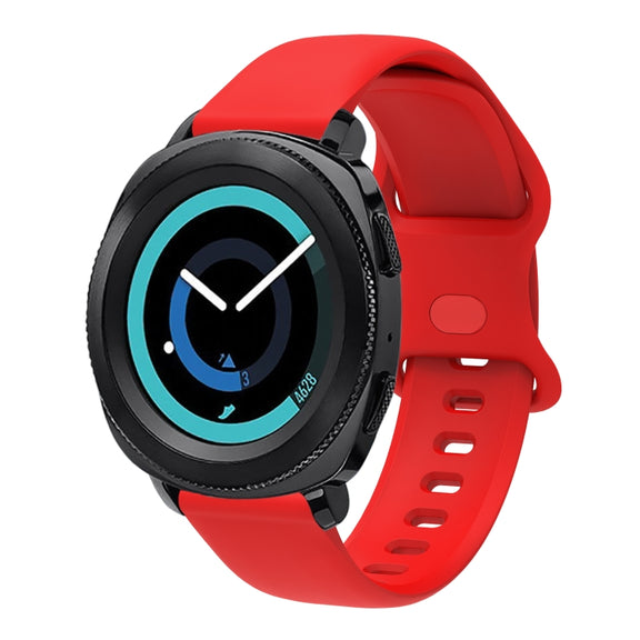 20mm For Amazfit GTS4 / GTS4 mini / GTS3 Universal Inner Back Buckle Perforation Silicone Watch Band(Red) - Watch Bands by MIJOBS