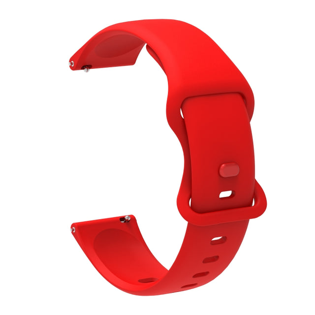 20mm For Amazfit GTS4 / GTS4 mini / GTS3 Universal Inner Back Buckle Perforation Silicone Watch Band(Red) - Watch Bands by MIJOBS