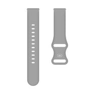 20mm For Amazfit GTS4 / GTS4 mini / GTS3 Universal Inner Back Buckle Perforation Silicone Watch Band(Grey) - Watch Bands by MIJOBS