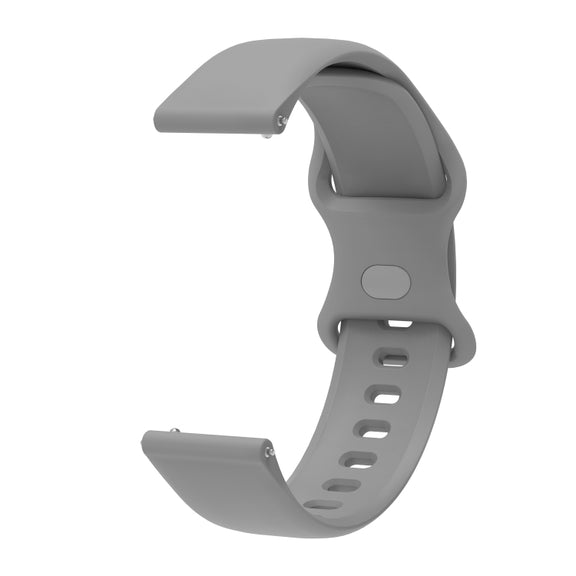 20mm For Amazfit GTS4 / GTS4 mini / GTS3 Universal Inner Back Buckle Perforation Silicone Watch Band(Grey) - Watch Bands by MIJOBS