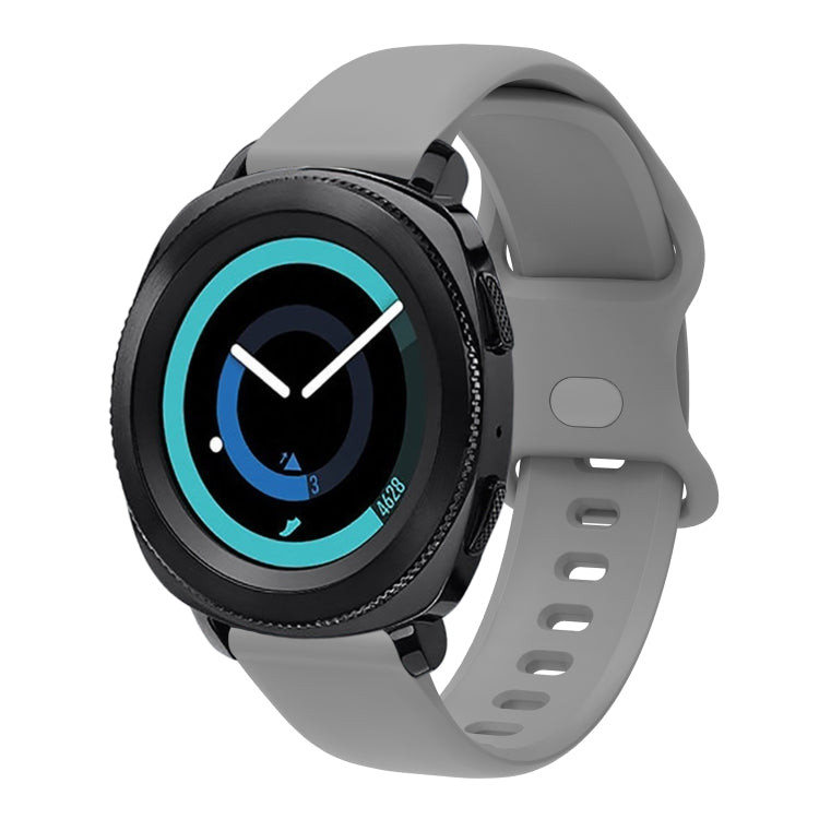 20mm For Amazfit GTS4 / GTS4 mini / GTS3 Universal Inner Back Buckle Perforation Silicone Watch Band(Grey) - Watch Bands by MIJOBS