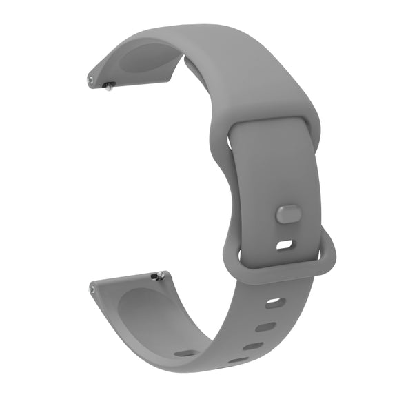 20mm For Amazfit GTS4 / GTS4 mini / GTS3 Universal Inner Back Buckle Perforation Silicone Watch Band(Grey) - Watch Bands by MIJOBS