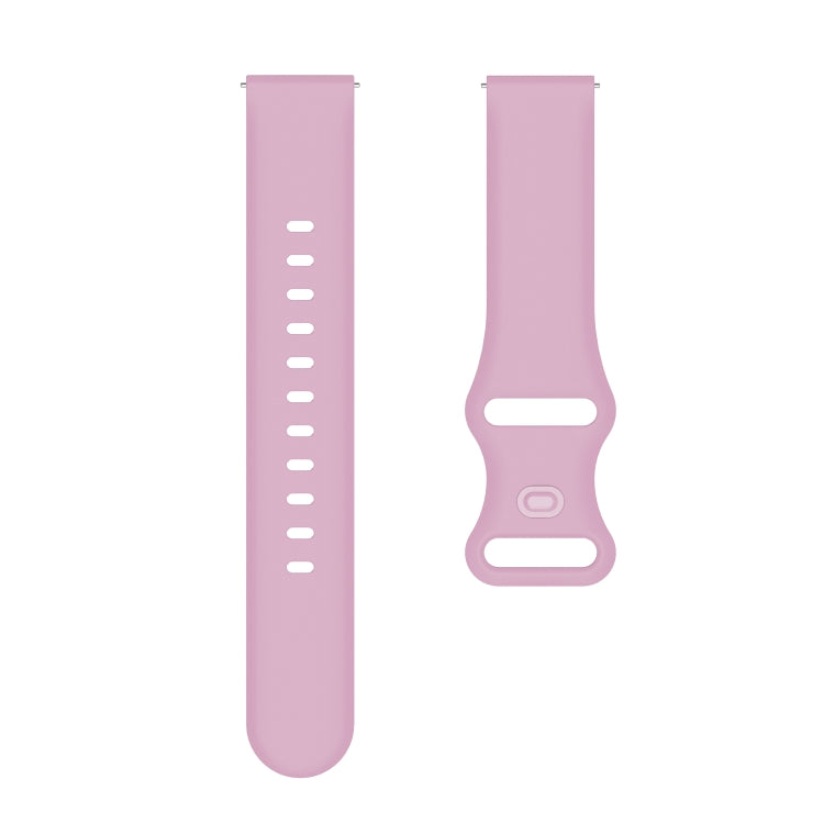 20mm For Amazfit GTS4 / GTS4 mini / GTS3 Universal Inner Back Buckle Perforation Silicone Watch Band(Light Purple) - Watch Bands by MIJOBS