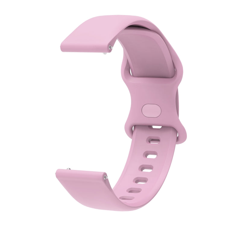 20mm For Amazfit GTS4 / GTS4 mini / GTS3 Universal Inner Back Buckle Perforation Silicone Watch Band(Light Purple) - Watch Bands by MIJOBS