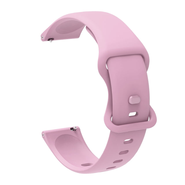 20mm For Amazfit GTS4 / GTS4 mini / GTS3 Universal Inner Back Buckle Perforation Silicone Watch Band(Light Purple) - Watch Bands by MIJOBS