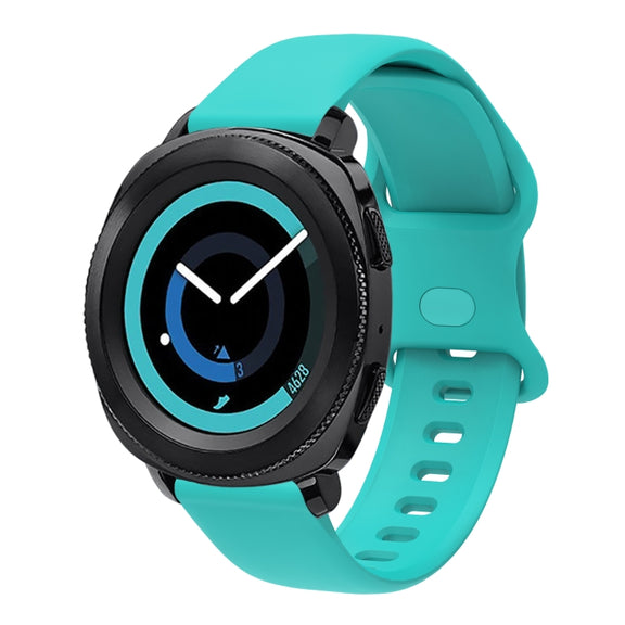 20mm For Amazfit GTS4 / GTS4 mini / GTS3 Universal Inner Back Buckle Perforation Silicone Watch Band(Mint Green) - Watch Bands by MIJOBS