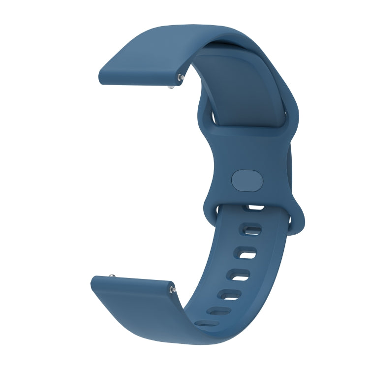 20mm For Amazfit GTS4 / GTS4 mini / GTS3 Universal Inner Back Buckle Perforation Silicone Watch Band(Midnight Blue) - Watch Bands by MIJOBS