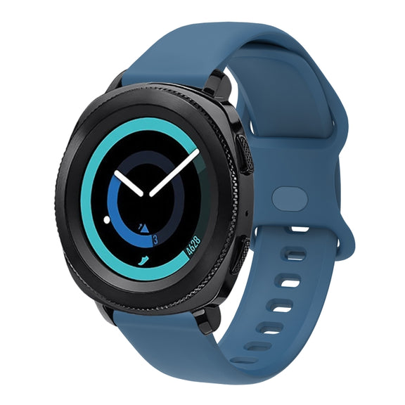 20mm For Amazfit GTS4 / GTS4 mini / GTS3 Universal Inner Back Buckle Perforation Silicone Watch Band(Midnight Blue) - Watch Bands by MIJOBS