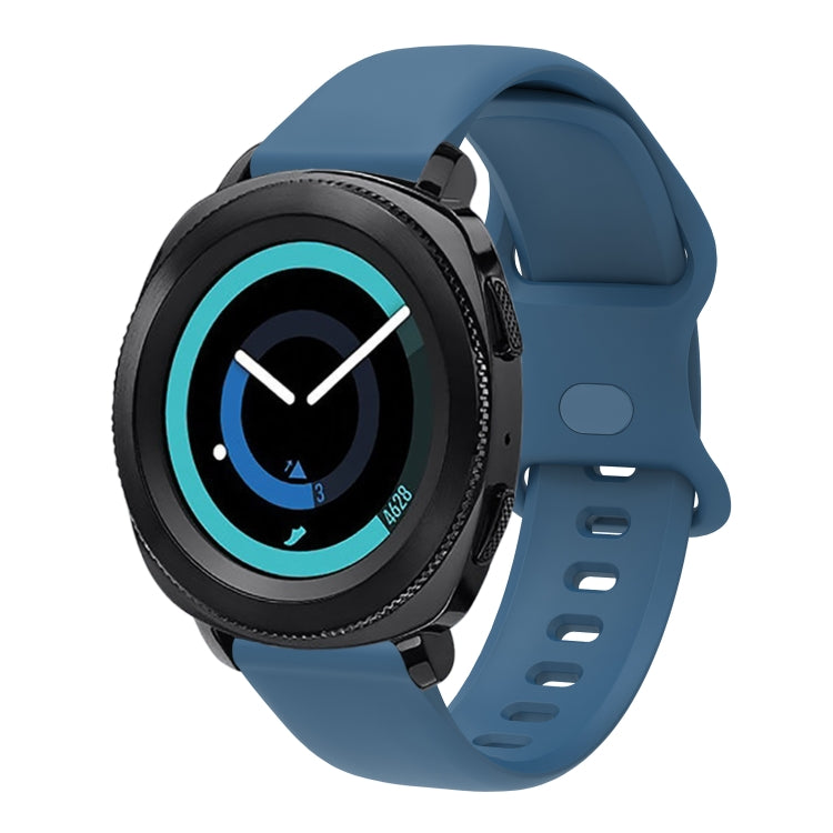20mm For Amazfit GTS4 / GTS4 mini / GTS3 Universal Inner Back Buckle Perforation Silicone Watch Band(Midnight Blue) - Watch Bands by MIJOBS