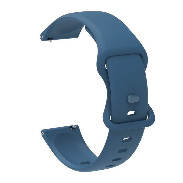 20mm For Amazfit GTS4 / GTS4 mini / GTS3 Universal Inner Back Buckle Perforation Silicone Watch Band(Midnight Blue) - Watch Bands by MIJOBS