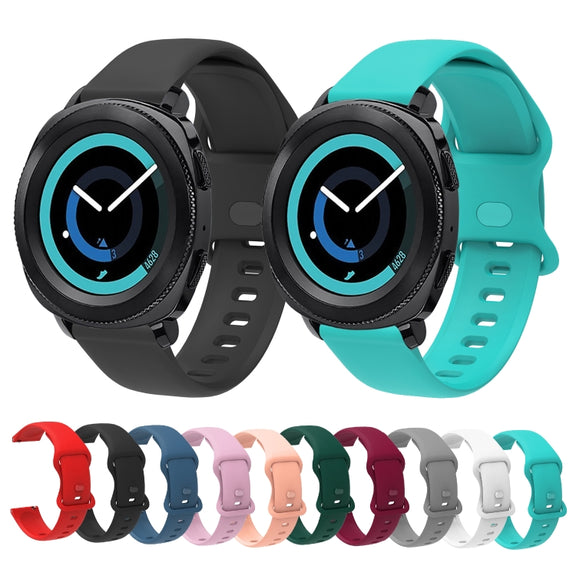 20mm For Amazfit GTS4 / GTS4 mini / GTS3 Universal Inner Back Buckle Perforation Silicone Watch Band(Red) - Watch Bands by MIJOBS