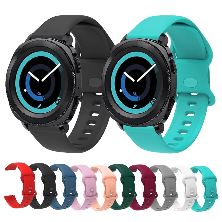 20mm For Amazfit GTS4 / GTS4 mini / GTS3 Universal Inner Back Buckle Perforation Silicone Watch Band(Red) - Watch Bands by MIJOBS