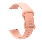 22mm For Xiaomi Haylou RT RS3 LS04 / LS05S Universal Inner Back Buckle Perforation Silicone Watch Band(Pink) - Watch Bands by MIJOBS
