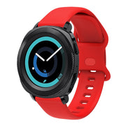 22mm For Xiaomi Haylou RT RS3 LS04 / LS05S Universal Inner Back Buckle Perforation Silicone Watch Band(Red) - Watch Bands by MIJOBS