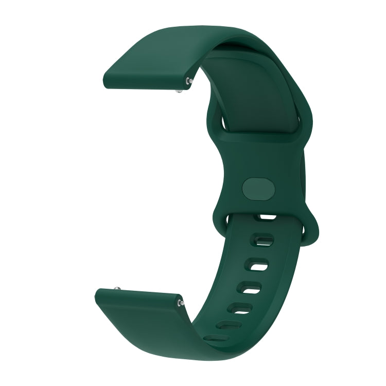 22mm For Xiaomi Haylou RT RS3 LS04 / LS05S Universal Inner Back Buckle Perforation Silicone Watch Band(Army Green) - Watch Bands by MIJOBS