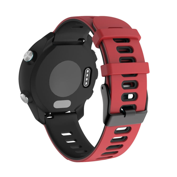 22mm For Xiaomi Haylou RT RS3 LS04 / LS05S Universal Two-color Silicone Watch Band(Red Black) - Watch Bands by MIJOBS