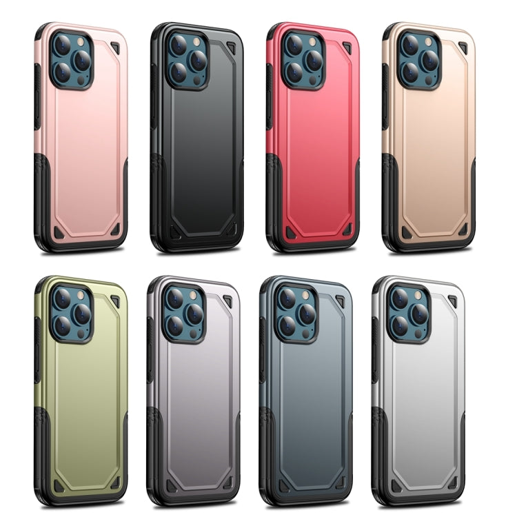 For iPhone 13 Shockproof Rugged Armor Protective Case(Blue)