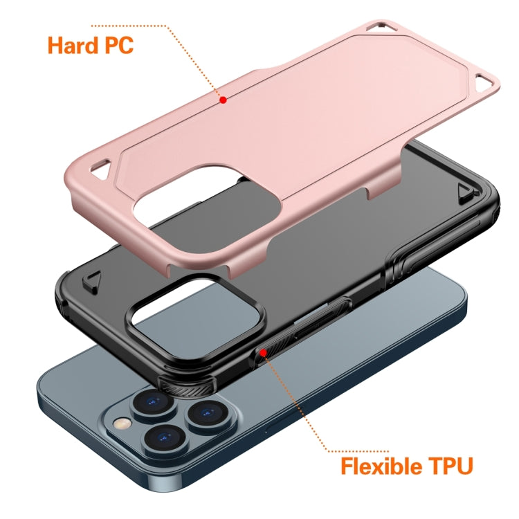 For iPhone 13 Shockproof Rugged Armor Protective Case(Blue)