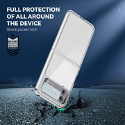 For Samsung Galaxy Z Flip3 5G Simple All-inclusive Clear Crystal PC +TPU Shockproof Case