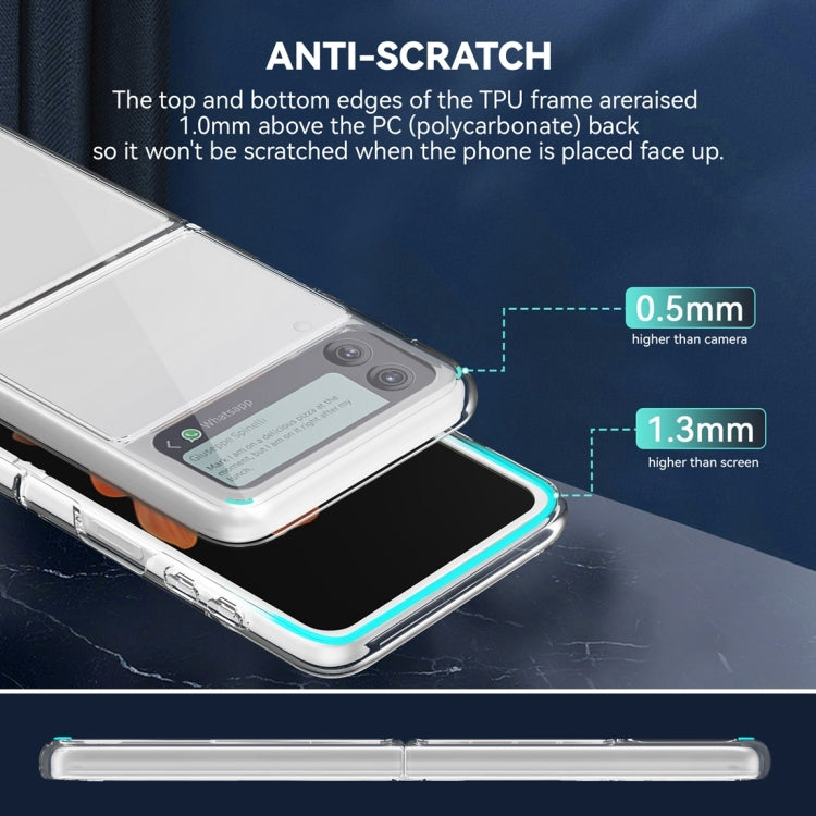 For Samsung Galaxy Z Flip3 5G Simple All-inclusive Clear Crystal PC +TPU Shockproof Case