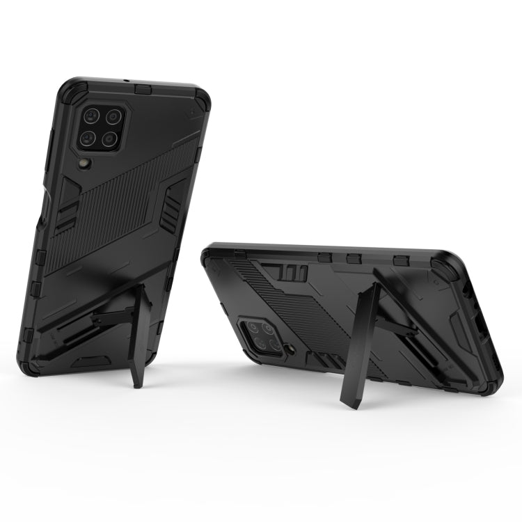 For Samsung Galaxy M32 Punk Armor 2 in 1 PC + TPU Shockproof Case with Invisible Holder(Black)