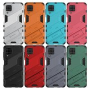 For Samsung Galaxy M32 Punk Armor 2 in 1 PC + TPU Shockproof Case with Invisible Holder(Black)
