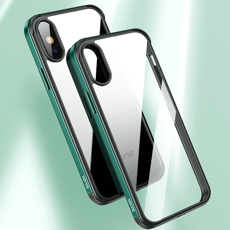 For iPhone XR SULADA Shockproof Aviation Aluminum Metal Frame + Nano Glass + TPU Protective Case(Silver)
