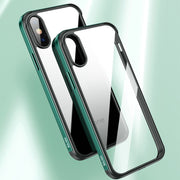 For iPhone XR SULADA Shockproof Aviation Aluminum Metal Frame + Nano Glass + TPU Protective Case(Silver)